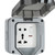 Outdoor Waterproof Socket IP66 Corrosion Resistance Anti Splashing Wall Mounted Patio Outlet for Garden 5 Holes UK Plug
