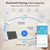 Tuya WiFi Temperature Humidity Light Detection Alarm Clock 4 In 1 Intelligent Sensors Home Household Desk Bedroom Living Room Temerature Humidity Sensors Time Date Display Mobilephone APP Remote Checking