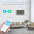 Tuya WiFi Temperature Humidity Light Detection Alarm Clock 4 In 1 Intelligent Sensors Home Household Desk Bedroom Living Room Temerature Humidity Sensors Time Date Display Mobilephone APP Remote Checking
