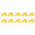 10Pcs Propeller 4 Blades Strong Wind Durable Materials Light Weight 40mm DIY Toy Car PropellerYellow