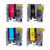 4PCS Printer Ink Cartridge BK C M Y PP Clear Colorfast Disposable Ink Cartridge Replacement LC123 121