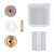 1 Set 5Pcs TIG Welding Torch Glass Cup Electrode Clamp Connector PTFE Front Cover Set for WP 17 WP 18 WP 26