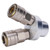 2 Way Connector Chrome Plated Pneumatic Component G1/4 Thread C Type Quick Coupler SMV