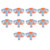 10PCS Wire Connector Set T Type Copper PC Shell Transparent Quick Splice Terminal Block Blue