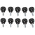 10Pcs Thumbscrew Grip Round Head Knurled Knob Clamping Bolt Lathe Hand Twist Nut Black M6x25x20