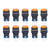 25Pcs Button Switch Momentary Self Locking 8 Pin 16mm Round with Light 12V for ControlYellow