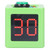 Cube Timer 1.4in 4 Sided Digital Shot Countdown Stopwatch for Private Poker Chess Casinos Green
