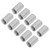 10Pcs Coupling Nut Round Rod Connector Female Thread 304 Stainless Steel M12x1.75 16 L25mm