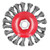 Twist Wire Brush Wheel Knotted Grinder Cup Grinding Rust Paint Removal Tool M10x1.5 Nut 4in