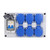 Wall Outlet Box ABS Waterproof 6 Position German Outlets Switch Socket for Gardens 200‑250V
