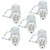 5Pcs Hydraulic Testing Adapter Thread Test Coupling Connectors Pressure Measuring PT/PPTZG1/4in