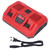M18 Rapid Battery Charger Lithium Dual Bay Simultaneous Rapid Charger Replacement with  220W Inverter