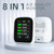Tuya Wifi Portable Air Quality Meter 8in1 PM1.0 PM2.5 PM10 CO2 TVOC HCHO Temperature and Humidity Tester LCD Color Screen Carbon Dioxide Detector with Time and Date Display Function