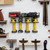 2-layer 4-slot Tool Shelf Tool Organizer Tool Rack Power Tool Storage Organizer Rack Wall Mount Tool Holder for Cordless Drill and Power Tools K/D Assembly Garage Storage & Organization for Electric Drill & Battery