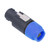 4Pcs 4 Pole Speaker Plug Twist Lock Audio Power Amplifier Cable Connector CNL4FC(Blue )