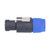 4Pcs 4 Pole Speaker Plug Twist Lock Audio Power Amplifier Cable Connector CNL4FC(Blue )