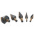 5pcs High Speed Steel Cone Step Drill Bit Metal Hole Cutter with Case