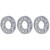 3Pcs 32mm Aluminum Alloy Gasket M4 Thread Hole Flange Gasket Replacement Robot Support Parts3504-0032-0040