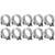 10Pcs Hose Clamp 201 Stainless Steel Reinforced Full Core Appearance Galvanized Pipe Clamps for Automotive Industrial52-55mm