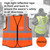 Multicolor Reflective Vest Safety Security Waistcoat (Orange)