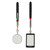 2Pcs Telescoping Inspection Mirror Set LED Lighted Flexible Retractable Pickup Tools Round Square