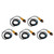 5 Pcs Infrared Photoelectric Switch Normally Open 10 To 30cm Sensing IP65 Photoelectric Sensor AC 90‑
