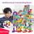 113 Pieces 3D Marble Run Set Construction Building Blocks STEM Learning Games Early Education for Age 3+ Boys & Girls