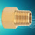 Brass Pipe Fitting Adapter for Pressure Gauge 1/4" BSPT Male to 1/4" NPT Female
