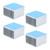 4Pcs Cooling Fins Aluminum Heatsink Radiator Heat Sink for Electronics CPU Module 60x60x39mmWith Adhesive