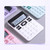 Mechanical Calculator 12 Digit Large Solar Power and LCD Display Big Button Cute Candy Colored Calculator Suitable for Office School Home for Kids Students Accountant - Pink