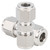 2Pcs 316 Stainless Steel Compression Fitting Straight DoubleFerrule Tube Adapter(Ф10 )