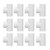 12Pcs PVC Tee Pipe Fittings Plastic Equal Diameter Joints Adapter Water Supply Home Improvement 20mm ID