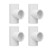 12Pcs PVC Tee Pipe Fittings Plastic Equal Diameter Joints Adapter Water Supply Home Improvement 20mm ID