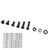 M3 Black Alloy Steel Hex Socket Screws Bolt and Hex Nuts Washers Assortment(Button head)
