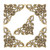 12PCS Antique Style Hollow Shape Jewelry Scrapbook Album Protector Wood Box Corner Decor Large