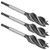 3Pcs Drill Bits 4‑Slot 4 Flutes Hex Shank Hole Saw Cutter Woodworking Tools 22mm