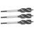 3Pcs Drill Bits 4‑Slot 4 Flutes Hex Shank Hole Saw Cutter Woodworking Tools 22mm