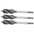 3Pcs Drill Bits 4‑Slot 4 Flutes Hex Shank Hole Saw Cutter Woodworking Tools 22mm