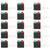 100Pcs LED Plastic Holder DualHole Black Square 90 Degree Curved Base with Red Green Light 3mm