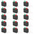 100Pcs LED Plastic Holder DualHole Black Square 90 Degree Curved Base with Red Green Light 3mm