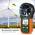 PEAKMETER Handheld Anemometer Portable Wind Speed Meter CFM Meter Wind Gauges Air Flow Thermometer with LCD Backlight for Weather Data Collection Outdoors Sailing Surfing Fishing