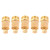 5Pcs G1/2 Pneumatic Muffler Throttle Brass Silencer Long Head Industrial Components