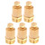 5Pcs G1/2 Pneumatic Muffler Throttle Brass Silencer Long Head Industrial Components