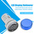 Round LED Signal Light Lamp AC Digital Display Voltmeter Indicator (blue)