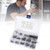 662PCS M2.5 Screw Set 304 Stainless Steel Pan Head Cross Machine Screw+Flat Elastic Washer+Nut