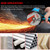 Cordless Angle Grinder 7000RPM Electric Grinding Tool Mini Grinder with 2Pcs 16.8V 2000mAh Battery and Cutting Blade for Cutting Polished Brick Wood Stone Steel