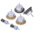 6Pcs Twisted Wire Brush Steel Metal Deburring Grinding Rust Removal Tool Drill Attachment
