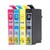 4Pcs Printer Cartridge BK C M Y Clear Fadeless Print Cartridge with Ink for Stylus S22 SX125 SX130 SX230