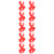 10Pcs Propeller 4 Blades Strong Wind Durable Materials Light Weight 40mm DIY Toy Car PropellerRed