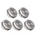 5Pcs Momentary Push Button Switch Metal Auto Reset Ultra Thin Waterproof with LED 19mmAC220V Green